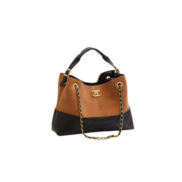 Elegant Women’s Quilted Shoulder Bag – Classic Black Leather-Look