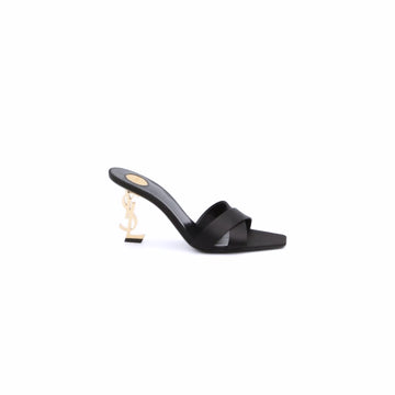 Black 85 mm Mule Sandals – Sleek Classic Design