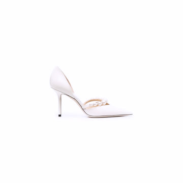 White Patent Luxury Pumps – 85 mm Premium Heel